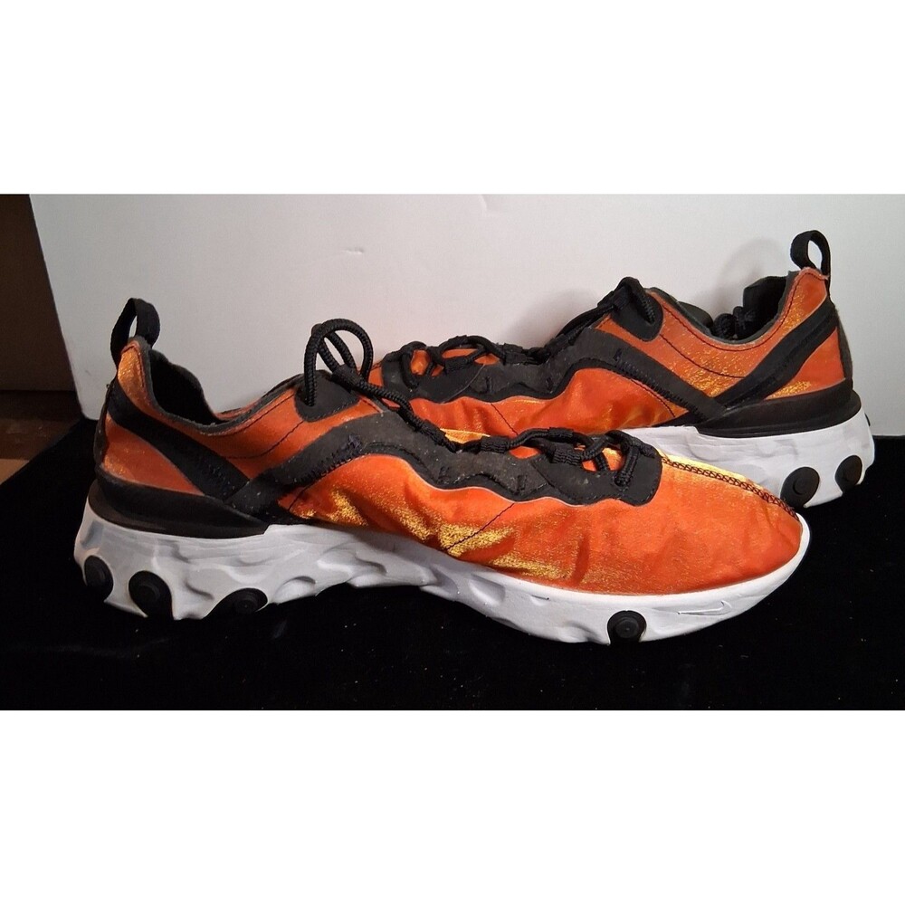 Nike React Element 55 PRM Black Orange Metallic Sunrise Men 11.5